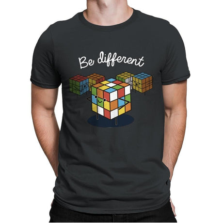 Be different - Mens Premium T-Shirts RIPT Apparel Small / Heavy Metal