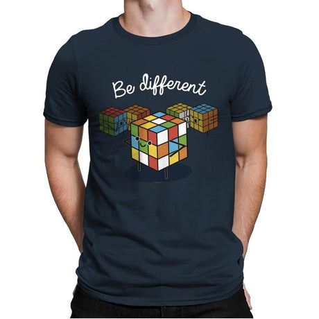 Be different - Mens Premium T-Shirts RIPT Apparel Small / Indigo