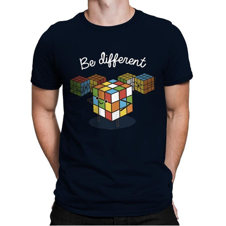 Be different - Mens Premium T-Shirts RIPT Apparel Small / Midnight Navy