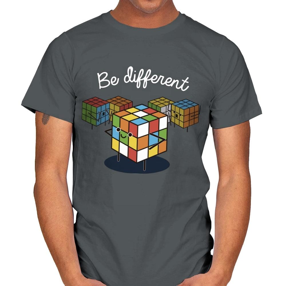Be different - Mens T-Shirts RIPT Apparel Small / Charcoal