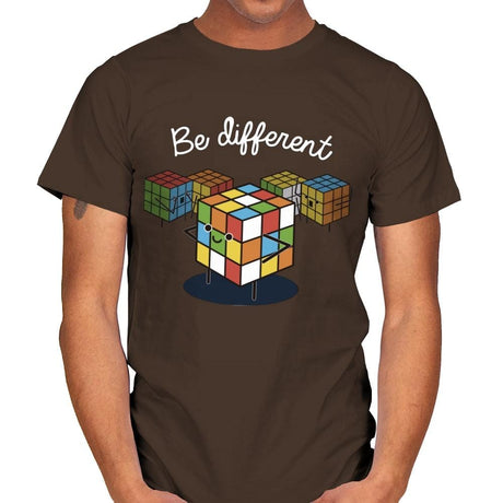 Be different - Mens T-Shirts RIPT Apparel Small / Dark Chocolate