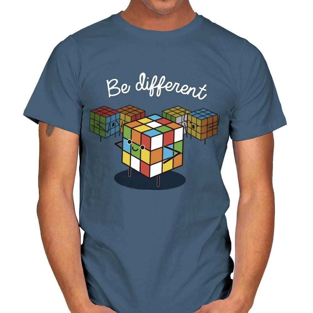 Be different - Mens T-Shirts RIPT Apparel Small / Indigo Blue
