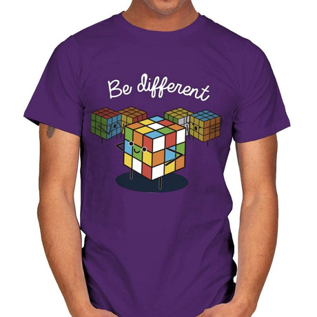Be different - Mens T-Shirts RIPT Apparel Small / Purple