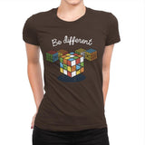 Be different - Womens Premium T-Shirts RIPT Apparel Small / Dark Chocolate