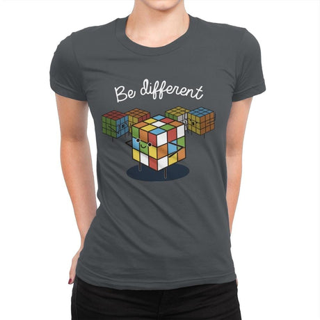 Be different - Womens Premium T-Shirts RIPT Apparel Small / Heavy Metal