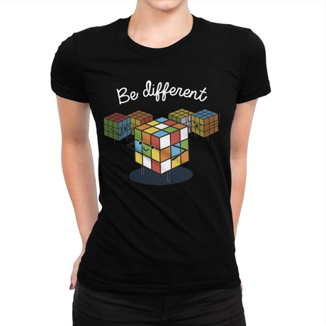 Be different - Womens Premium T-Shirts RIPT Apparel Small / Indigo