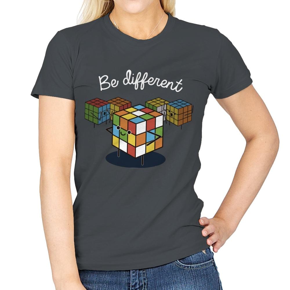 Be different - Womens T-Shirts RIPT Apparel Small / Charcoal