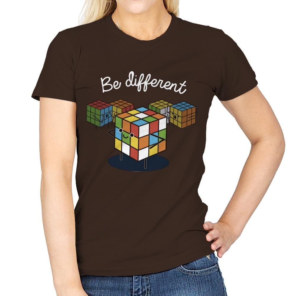 Be different - Womens T-Shirts RIPT Apparel Small / Dark Chocolate
