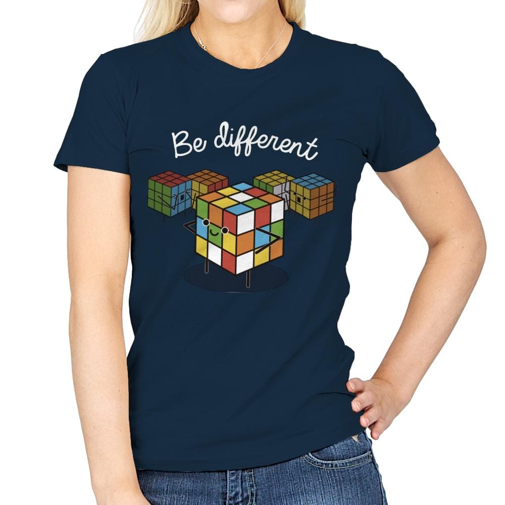 Be different - Womens T-Shirts RIPT Apparel Small / Navy