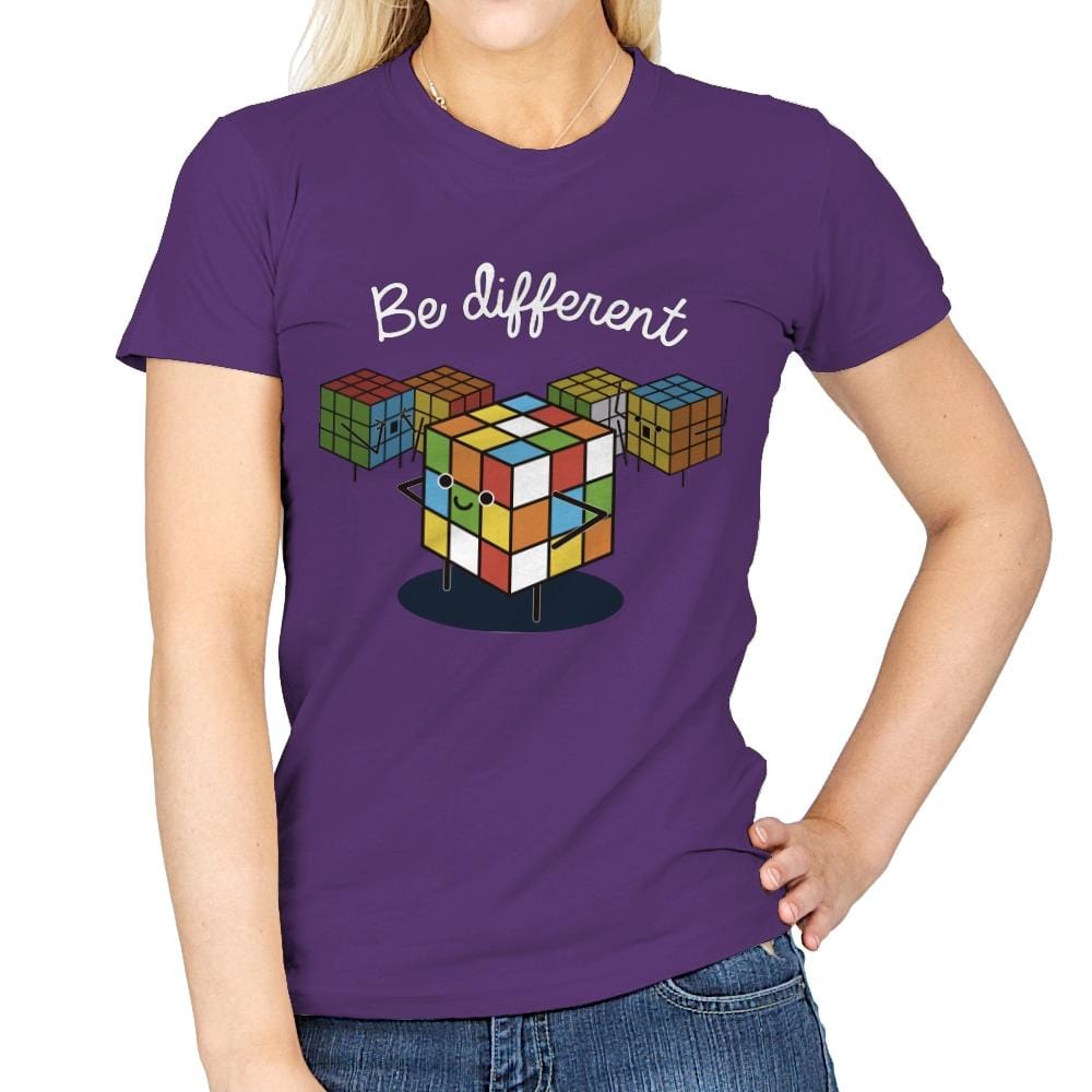Be different - Womens T-Shirts RIPT Apparel Small / Purple
