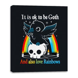 Be Goth and Also Love Rainbows - Canvas Wraps Canvas Wraps RIPT Apparel 16x20 / Black