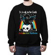 Be Goth and Also Love Rainbows - Crew Neck Sweatshirt Crew Neck Sweatshirt RIPT Apparel Small / Black