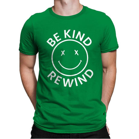 Be Kind Rewind VHS - Mens Premium T-Shirts RIPT Apparel Small / Kelly