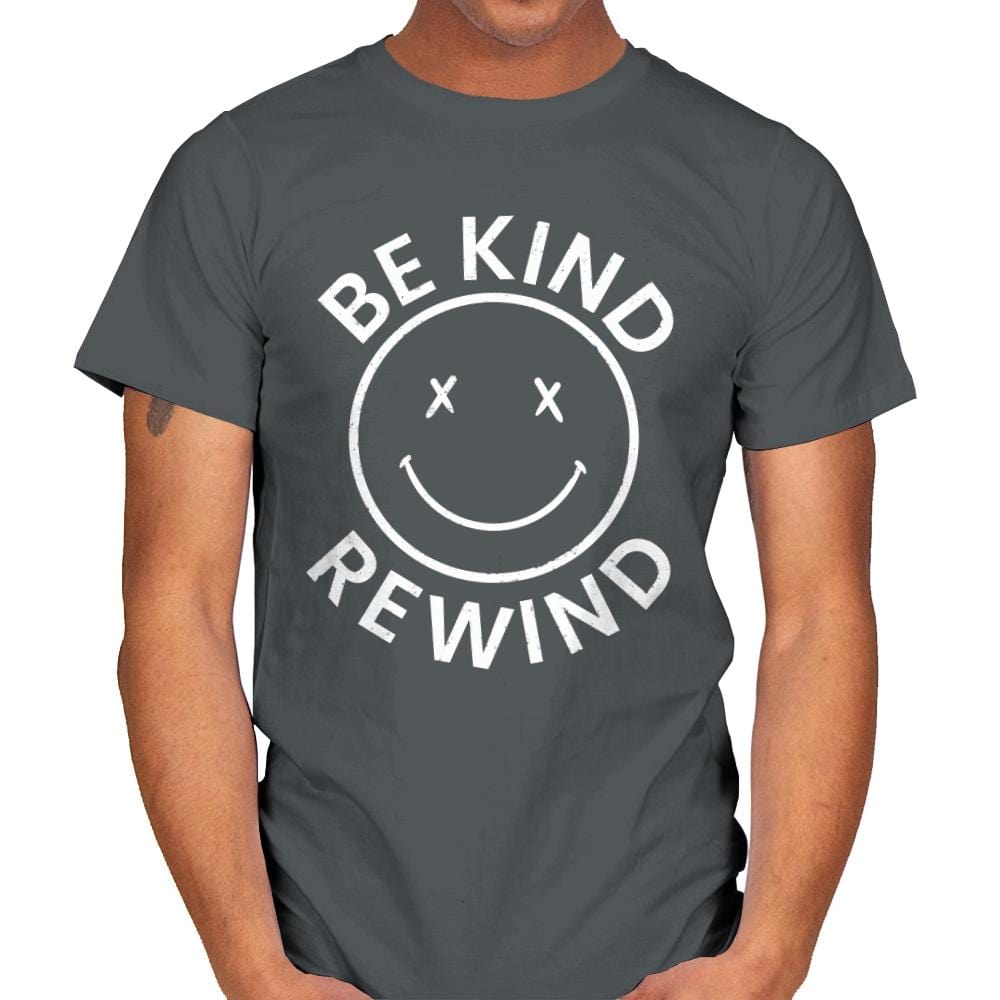 Be Kind Rewind VHS - Mens T-Shirts RIPT Apparel Small / Charcoal