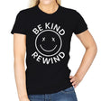 Be Kind Rewind VHS - Womens T-Shirts RIPT Apparel Small / Black