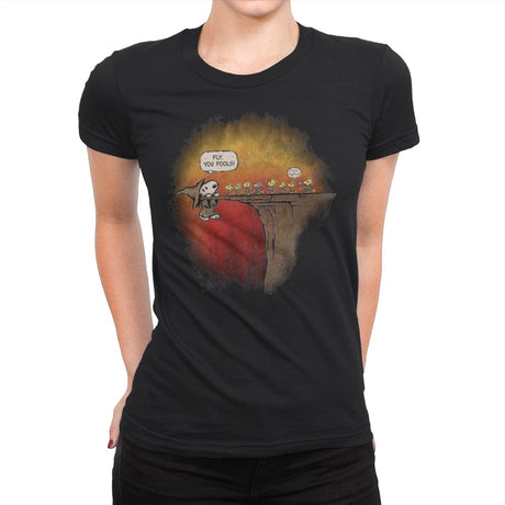 Beagle the Grey - Womens Premium T-Shirts RIPT Apparel Small / Black