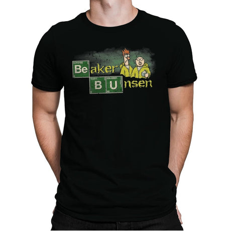 Beaker and Bunsen - Mens Premium T-Shirts RIPT Apparel Small / Black