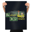 Beaker and Bunsen - Prints Posters RIPT Apparel 18x24 / Black