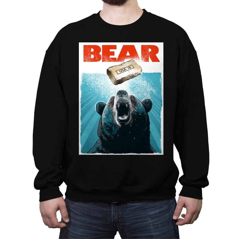 Bear - Crew Neck Sweatshirt Crew Neck Sweatshirt RIPT Apparel Small / Black