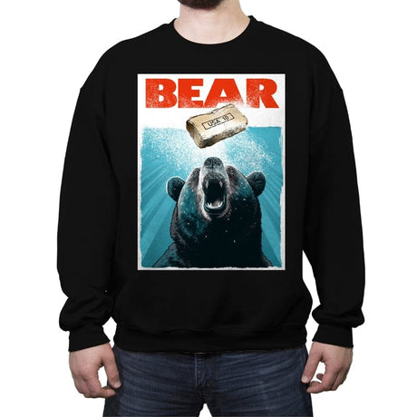 Bear - Crew Neck Sweatshirt Crew Neck Sweatshirt RIPT Apparel Small / Black