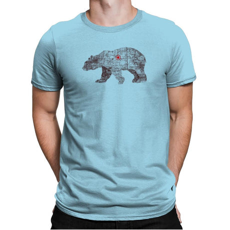 Bearlin - Back to Nature - Mens Premium T-Shirts RIPT Apparel Small / Light Blue