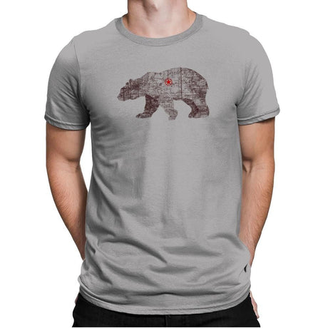Bearlin - Back to Nature - Mens Premium T-Shirts RIPT Apparel Small / Light Grey