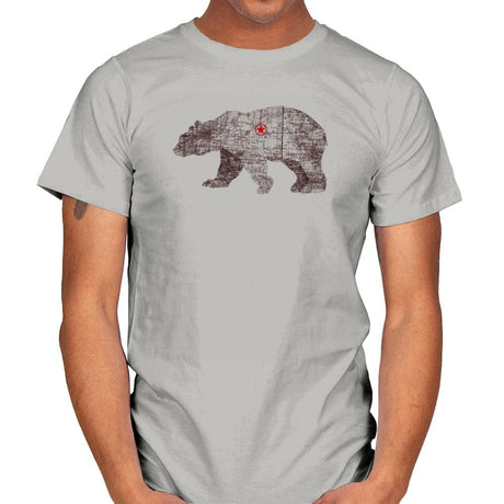 Bearlin - Back to Nature - Mens T-Shirts RIPT Apparel Small / Ice Grey