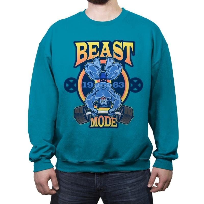 Beast Mode - Crew Neck Sweatshirt Crew Neck Sweatshirt RIPT Apparel Small / Antique Sapphire