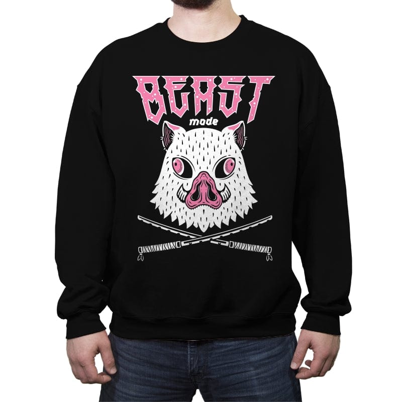 Beast Mode - Crew Neck Sweatshirt Crew Neck Sweatshirt RIPT Apparel Small / Black