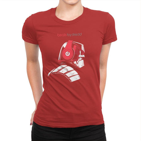 Beats By Dredd - Womens Premium T-Shirts RIPT Apparel Small / Red