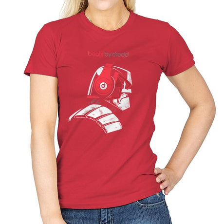 Beats By Dredd - Womens T-Shirts RIPT Apparel Small / Red