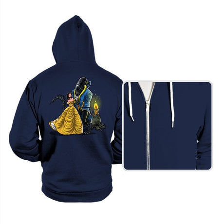 Beauty and the Alien - Hoodies Hoodies RIPT Apparel Small / Navy
