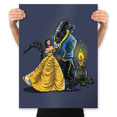 Beauty and the Alien - Prints Posters RIPT Apparel 18x24 / Navy