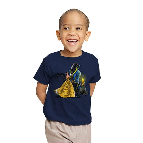 Beauty and the Alien - Youth T-Shirts RIPT Apparel X-small / Navy