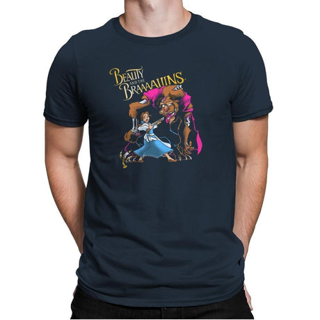 Beauty and the Brains Exclusive - Mens Premium T-Shirts RIPT Apparel Small / Indigo
