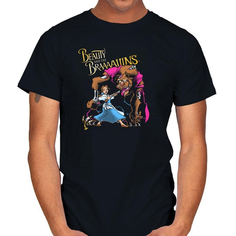Beauty and the Brains Exclusive - Mens T-Shirts RIPT Apparel Small / Black