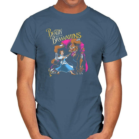Beauty and the Brains Exclusive - Mens T-Shirts RIPT Apparel Small / Indigo Blue