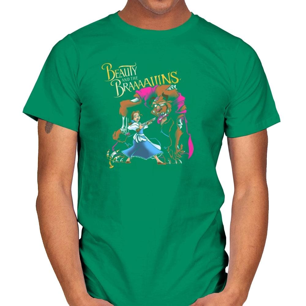 Beauty and the Brains Exclusive - Mens T-Shirts RIPT Apparel Small / Kelly Green