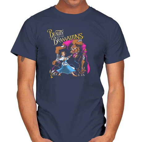 Beauty and the Brains Exclusive - Mens T-Shirts RIPT Apparel Small / Navy