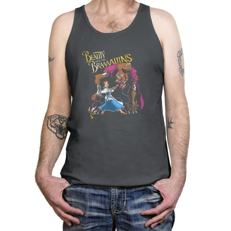 Beauty and the Brains Exclusive - Tanktop Tanktop RIPT Apparel X-Small / Asphalt