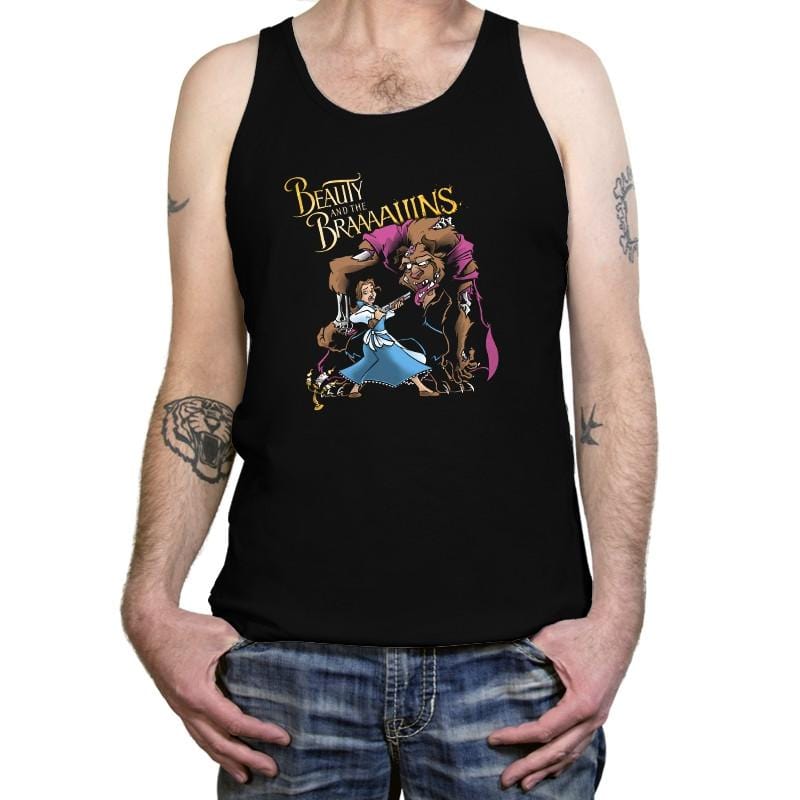 Beauty and the Brains Exclusive - Tanktop Tanktop RIPT Apparel X-Small / Black