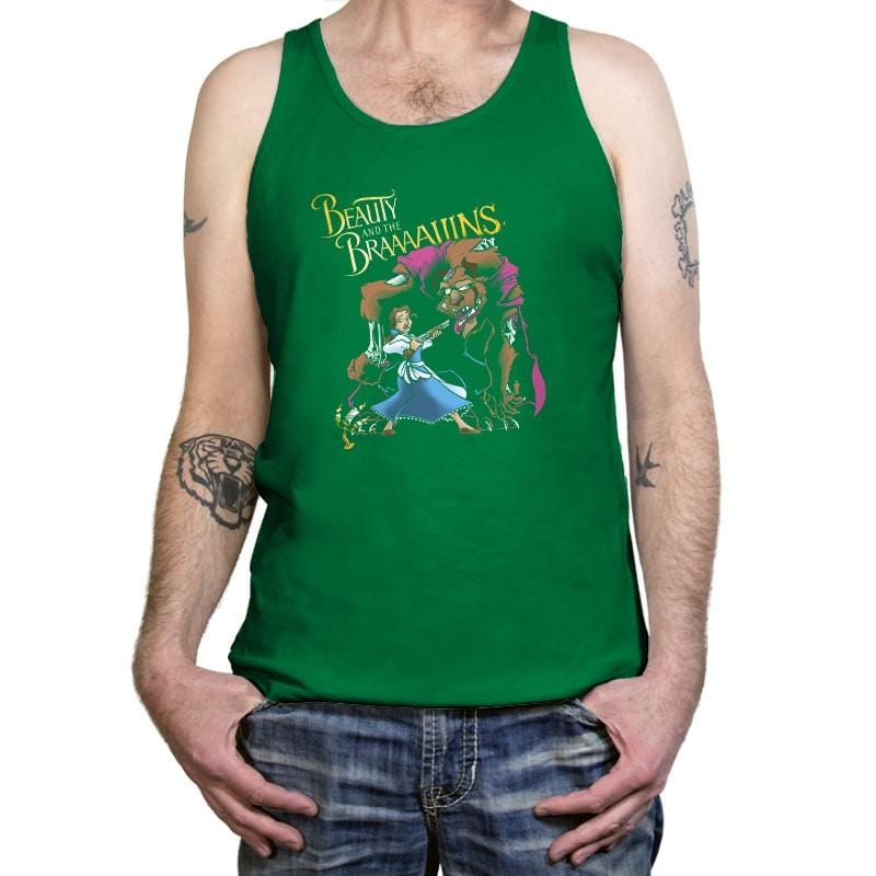 Beauty and the Brains Exclusive - Tanktop Tanktop RIPT Apparel X-Small / Kelly