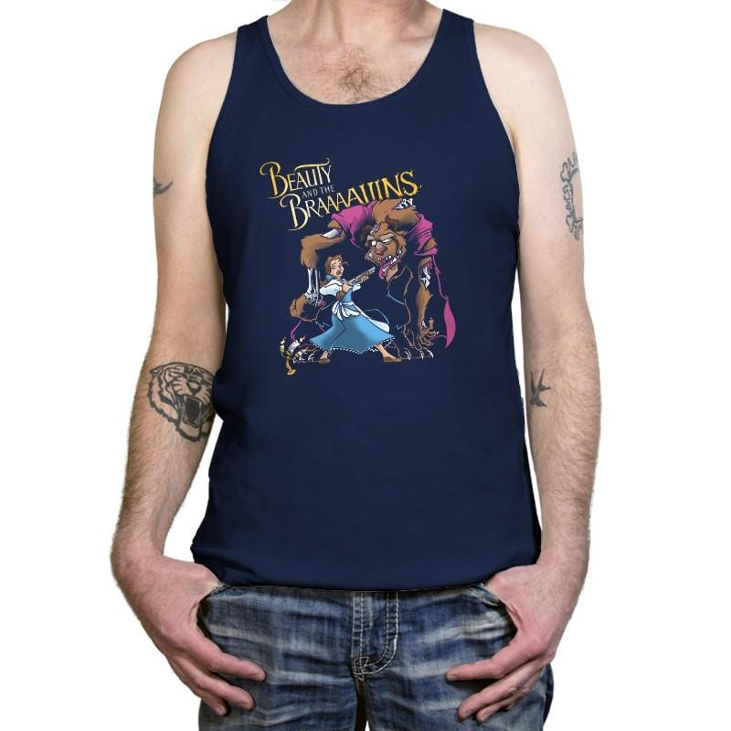 Beauty and the Brains Exclusive - Tanktop Tanktop RIPT Apparel X-Small / Navy