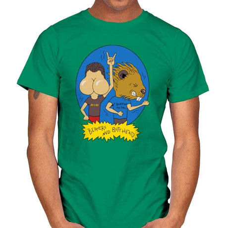 Beavers and Butt-Head - Mens T-Shirts RIPT Apparel Small / Kelly