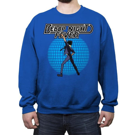 Bebop Night Fever - Crew Neck Sweatshirt Crew Neck Sweatshirt RIPT Apparel Small / Royal
