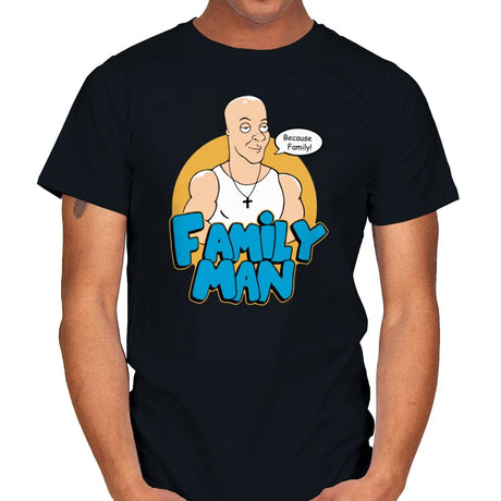 Because Family - Mens T-Shirts RIPT Apparel Small / Black
