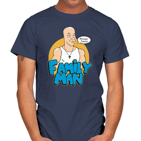 Because Family - Mens T-Shirts RIPT Apparel Small / Navy