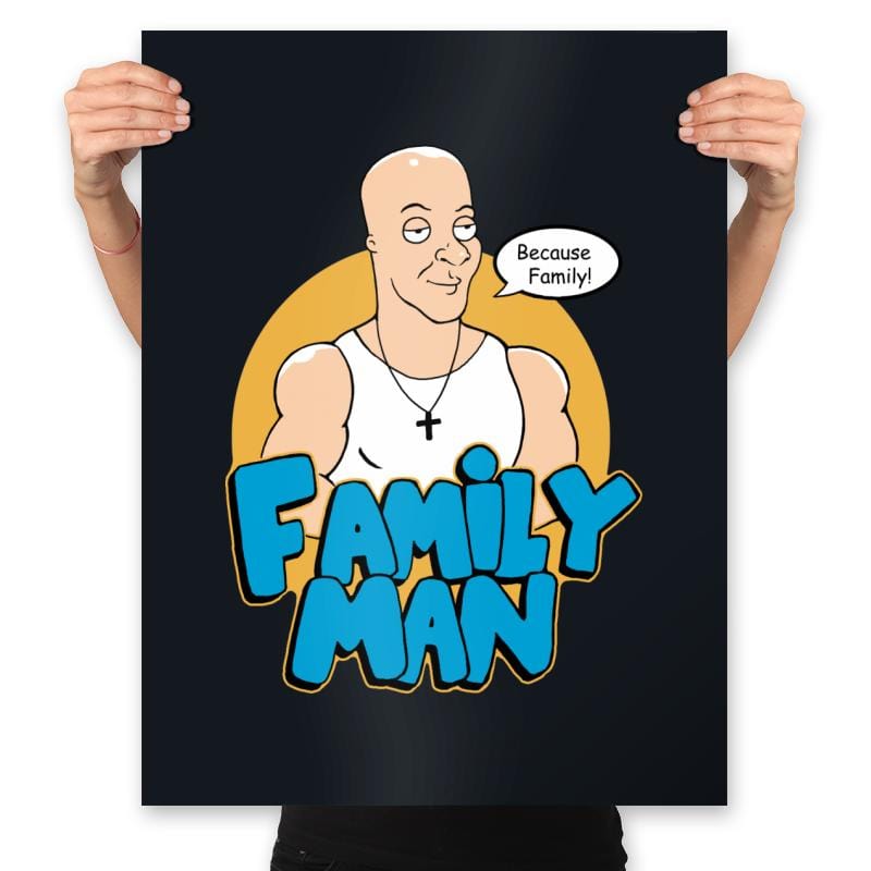 Because Family - Prints Posters RIPT Apparel 18x24 / Black