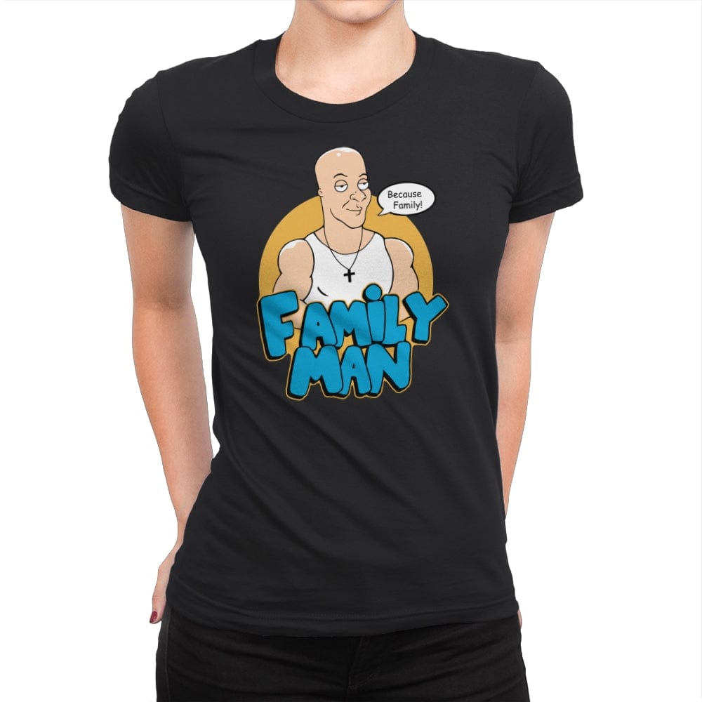 Because Family - Womens Premium T-Shirts RIPT Apparel Small / Black