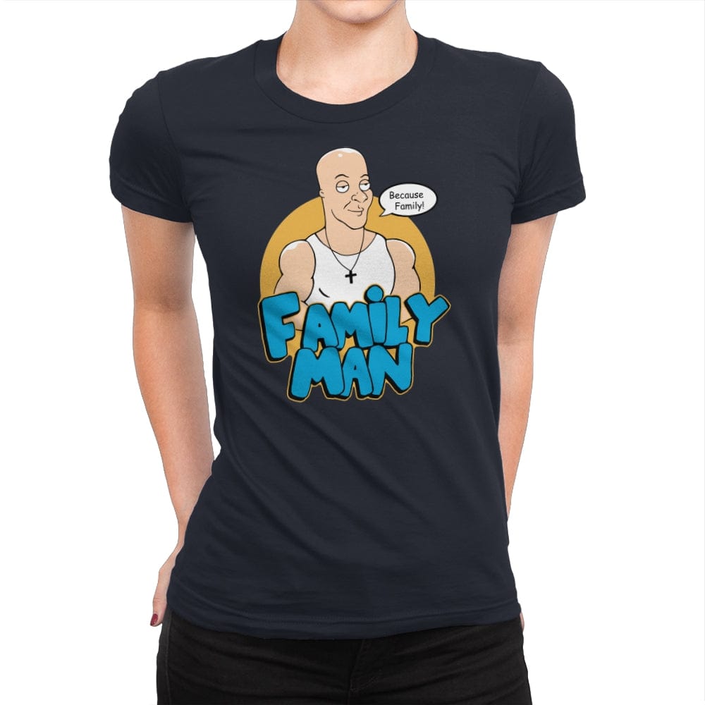 Because Family - Womens Premium T-Shirts RIPT Apparel Small / Midnight Navy